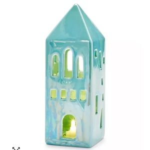 Pastel Prism Porcelain House LED Light-Up Decor